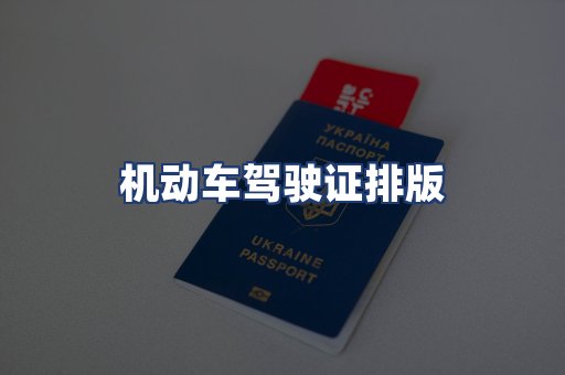 机动车驾驶证排版